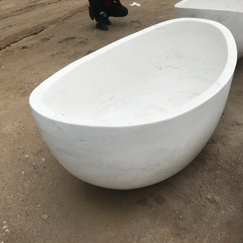 Matt White Freestanding Bath marble