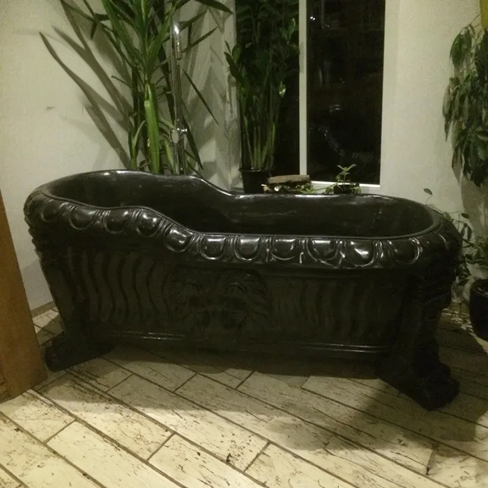 Ornate marble Carved Stone Bathtub