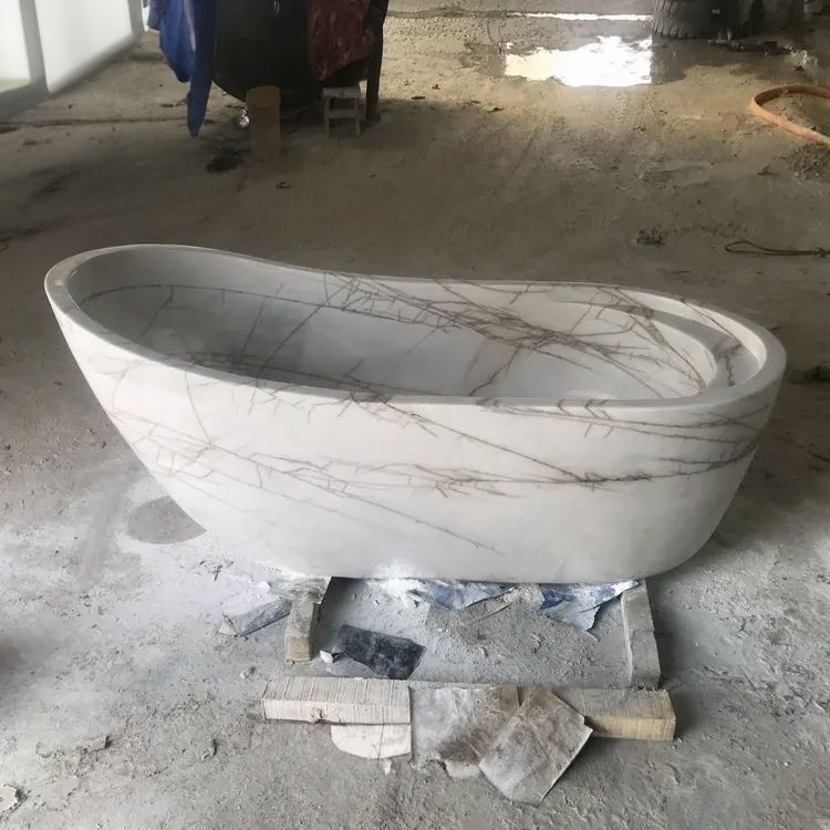 Oval marble Modern Slipper Bath