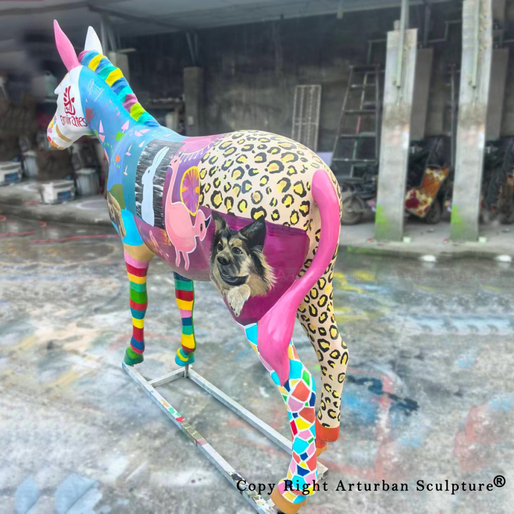 Personalized Donkey Sculpture rear design