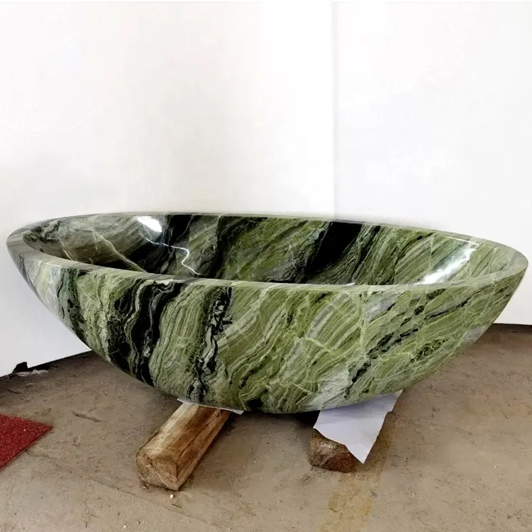 Polished marble Green Bathtub for Sale