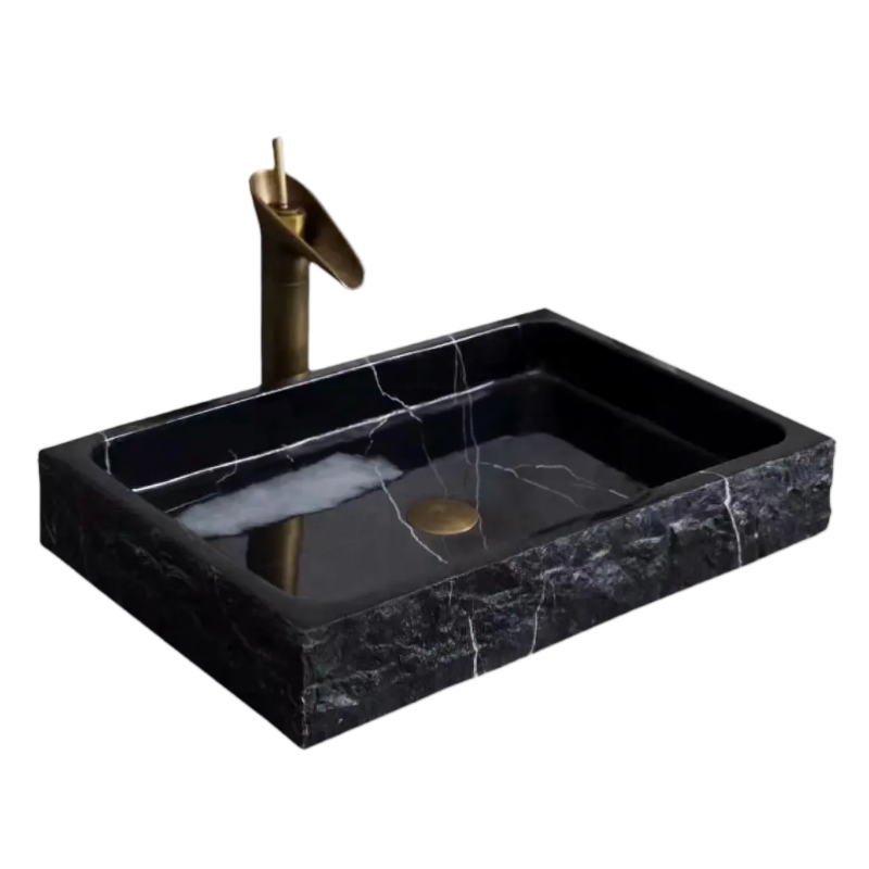 Rectangular Marble Vessel Sink countertop