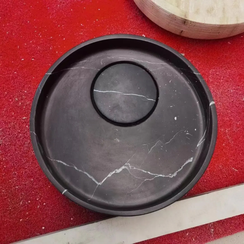 Round Stone Basin matte black