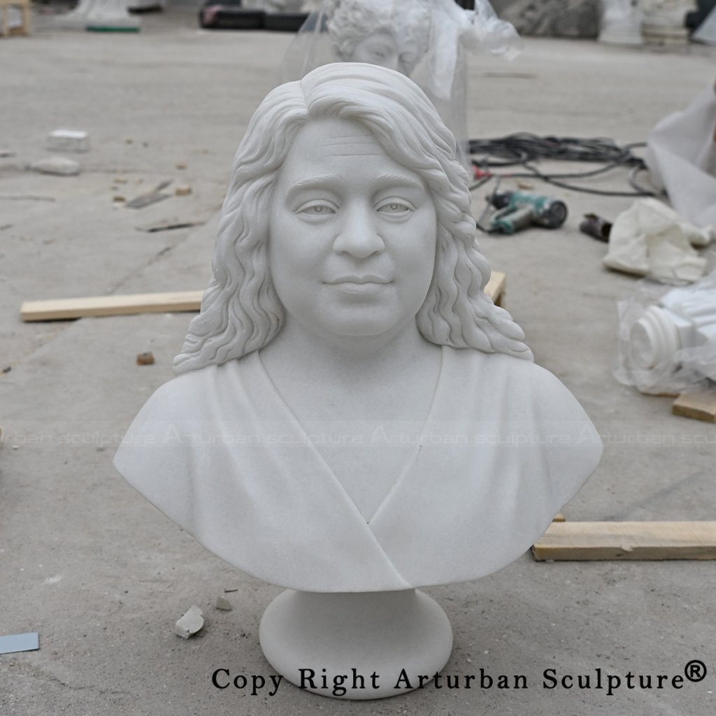 5 custom bust sculpture marble portrait view