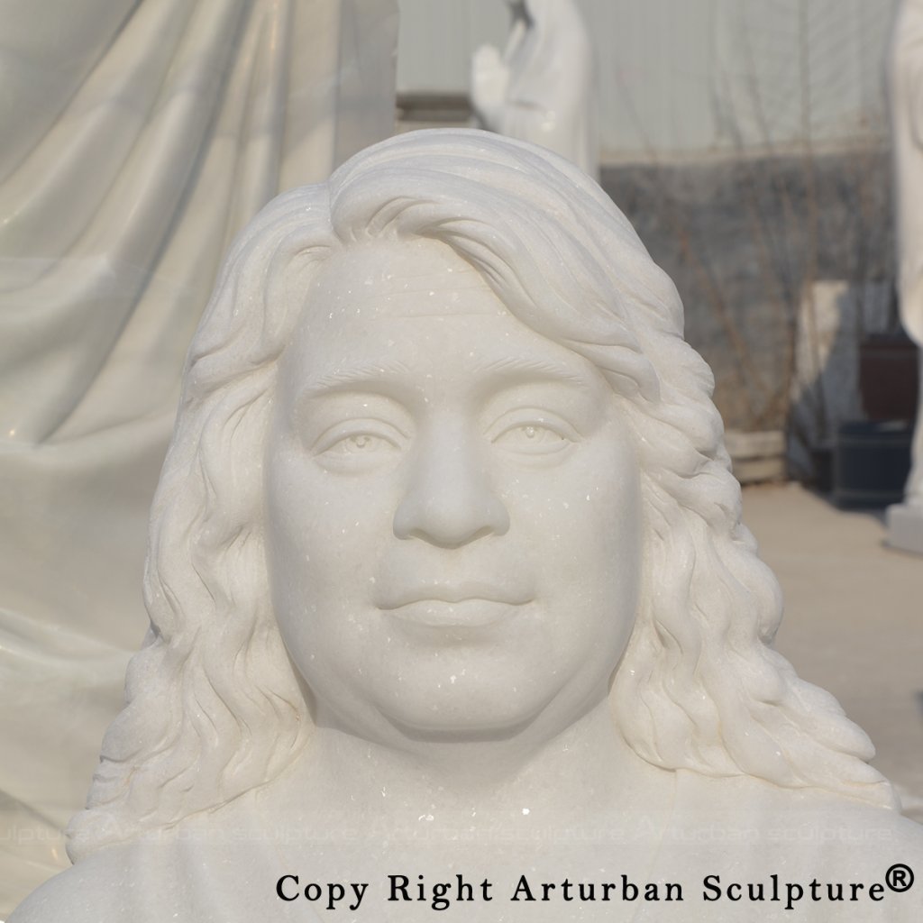 5-custom marble bust sculpture face detail