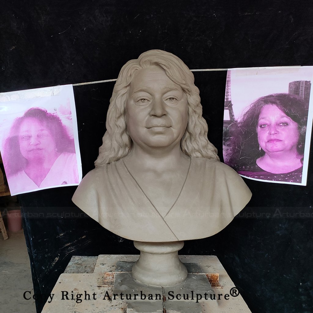 6 clay mold of custom statue from photo