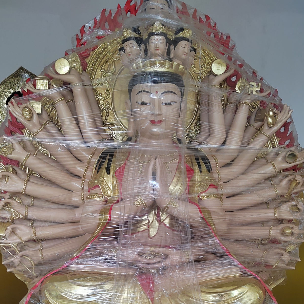 Bodhisattva Avalokiteshvara fiberglass Sculpture close-up view