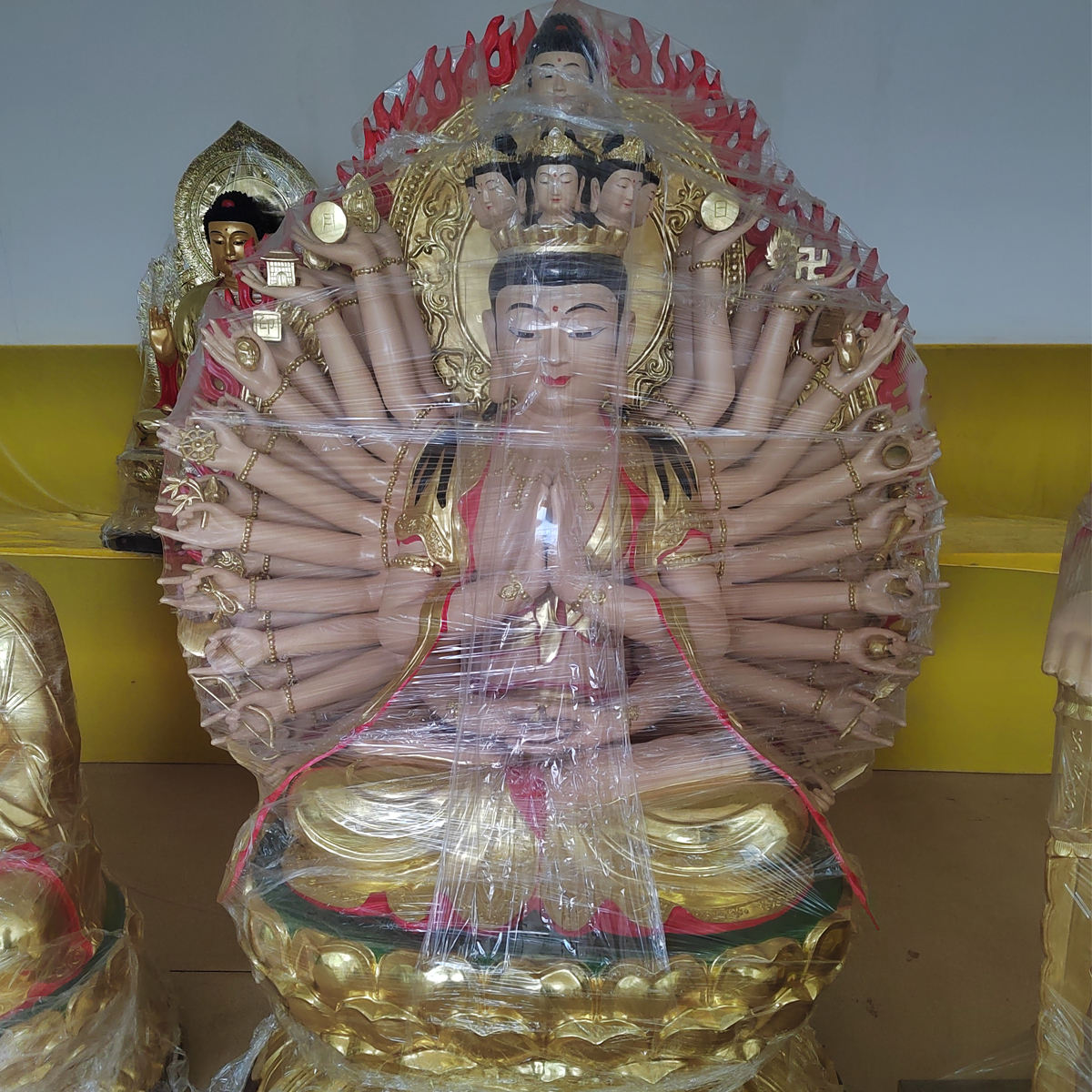 Bodhisattva Avalokiteshvara fiberglass Sculpture seated lotus