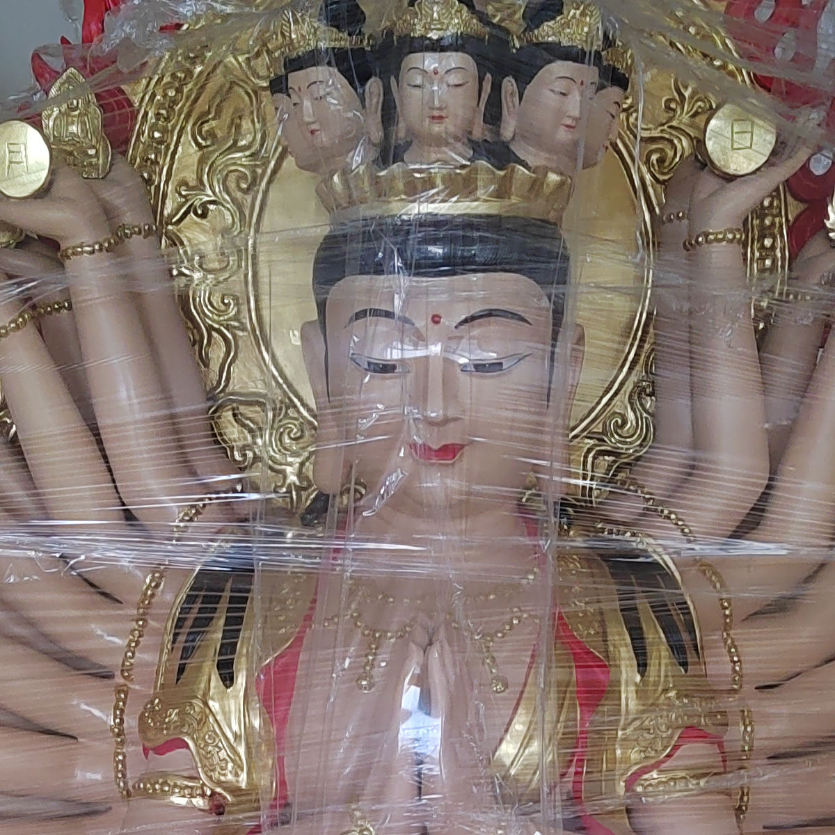 Bodhisattva Avalokiteshvara fiberglass Sculpture with many arms