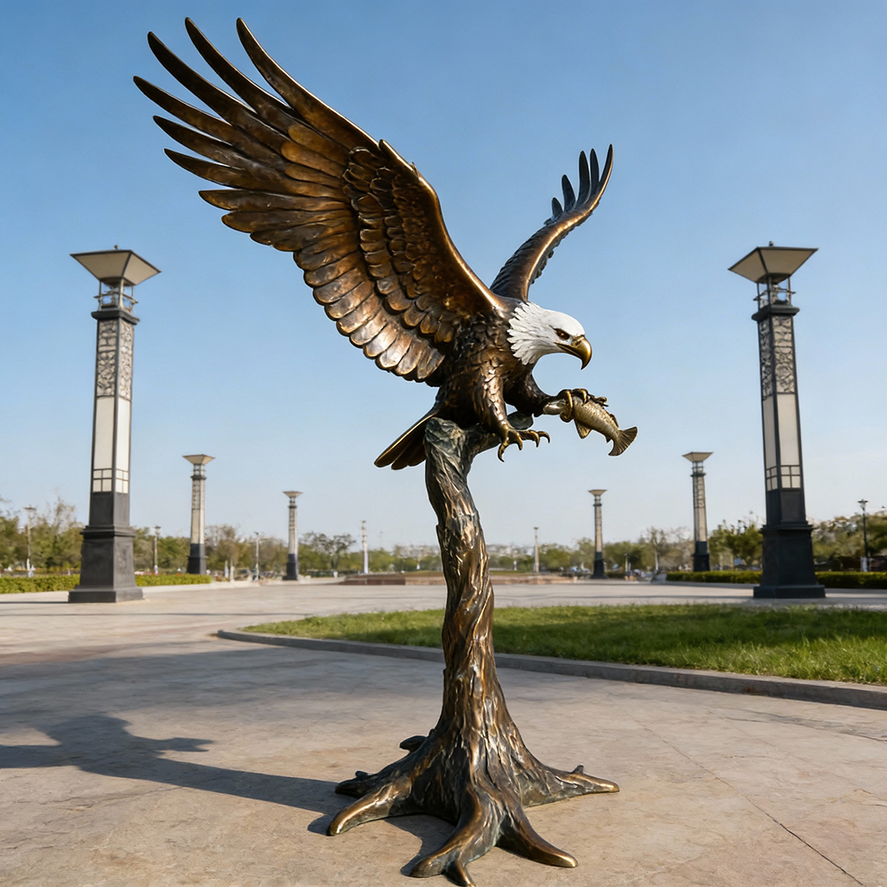 Bronze Eagle Statue for Sale park view