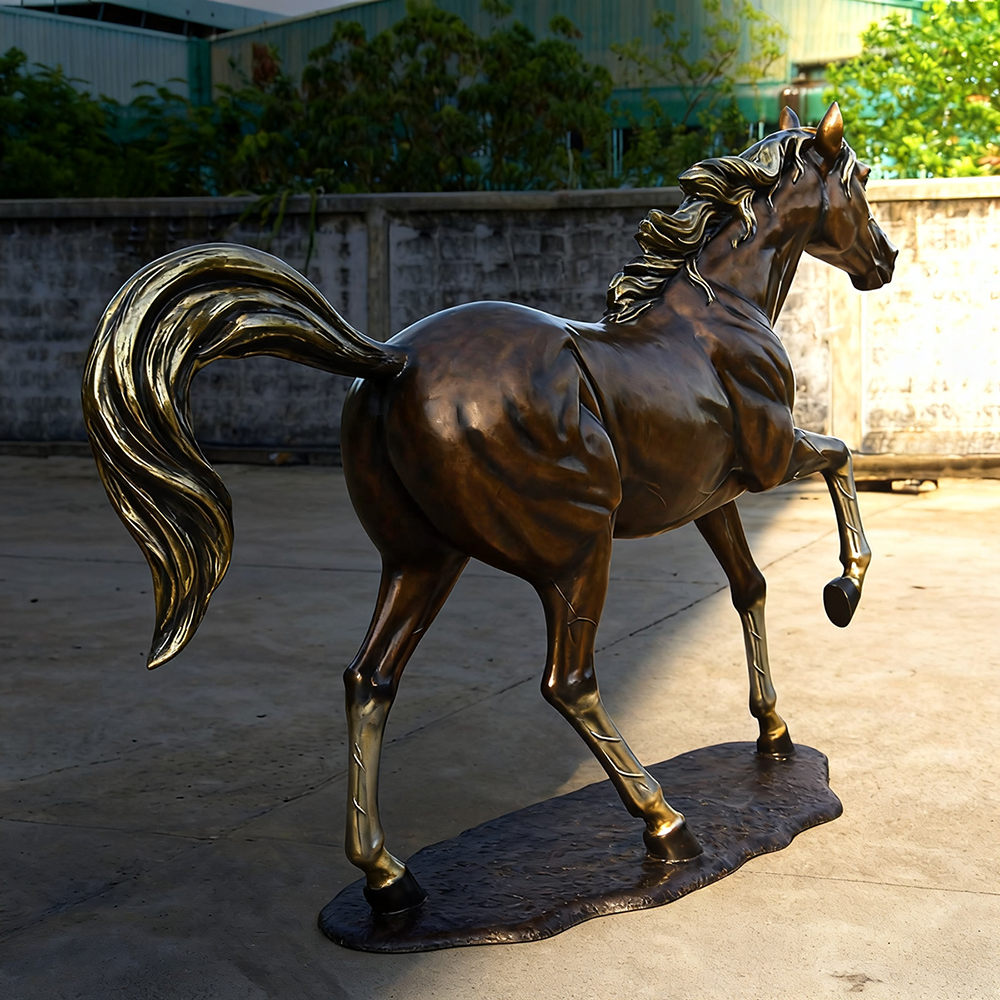 Bronze Horse Running Sculpture outdoor display