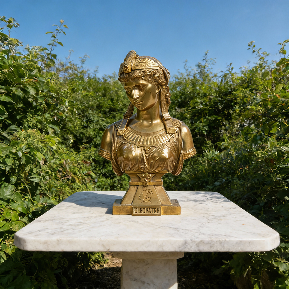 Cleopatra Head bronze Bust garden