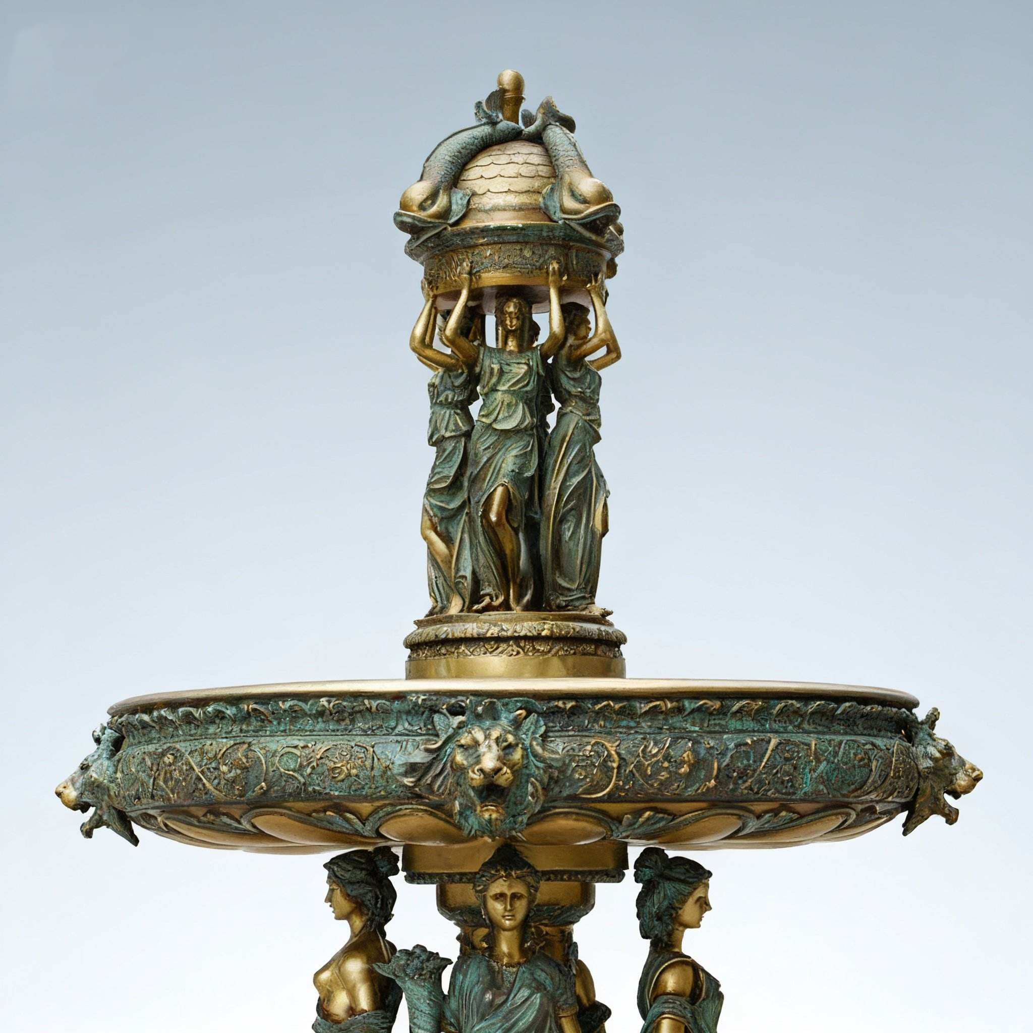 Decorative bronze Grecian Lady Fountain