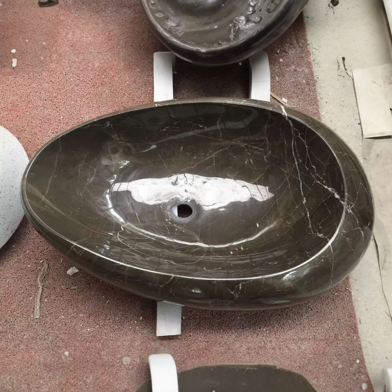 Egg Shaped Vessel Sink marble top