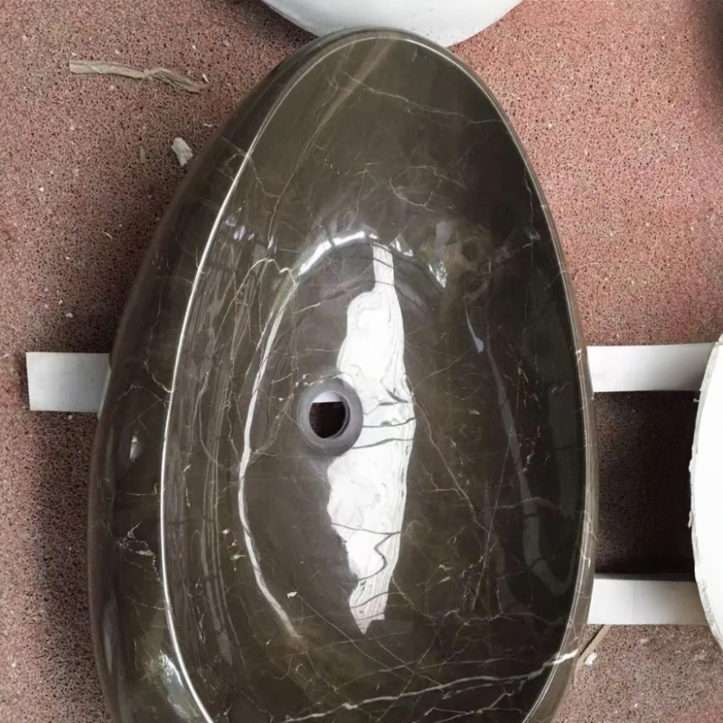 Egg Shaped Vessel Sink marble