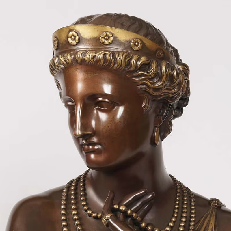 Helen of Sparta bronze Statue close-up view