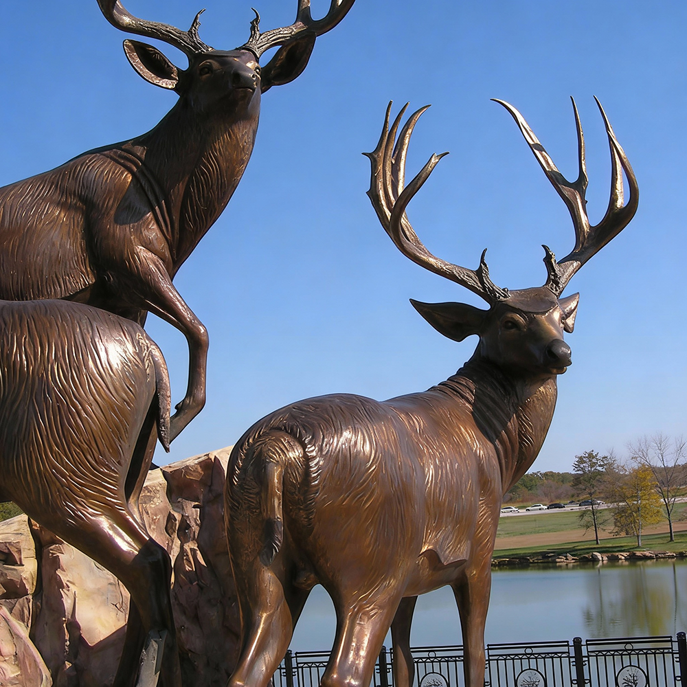 Large Deer Garden bronze Statues