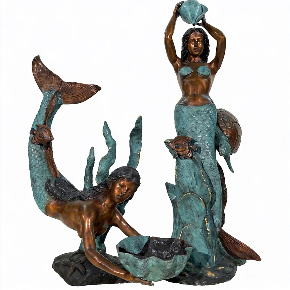 Large Outdoor Mermaid Fountain bronze sculpture