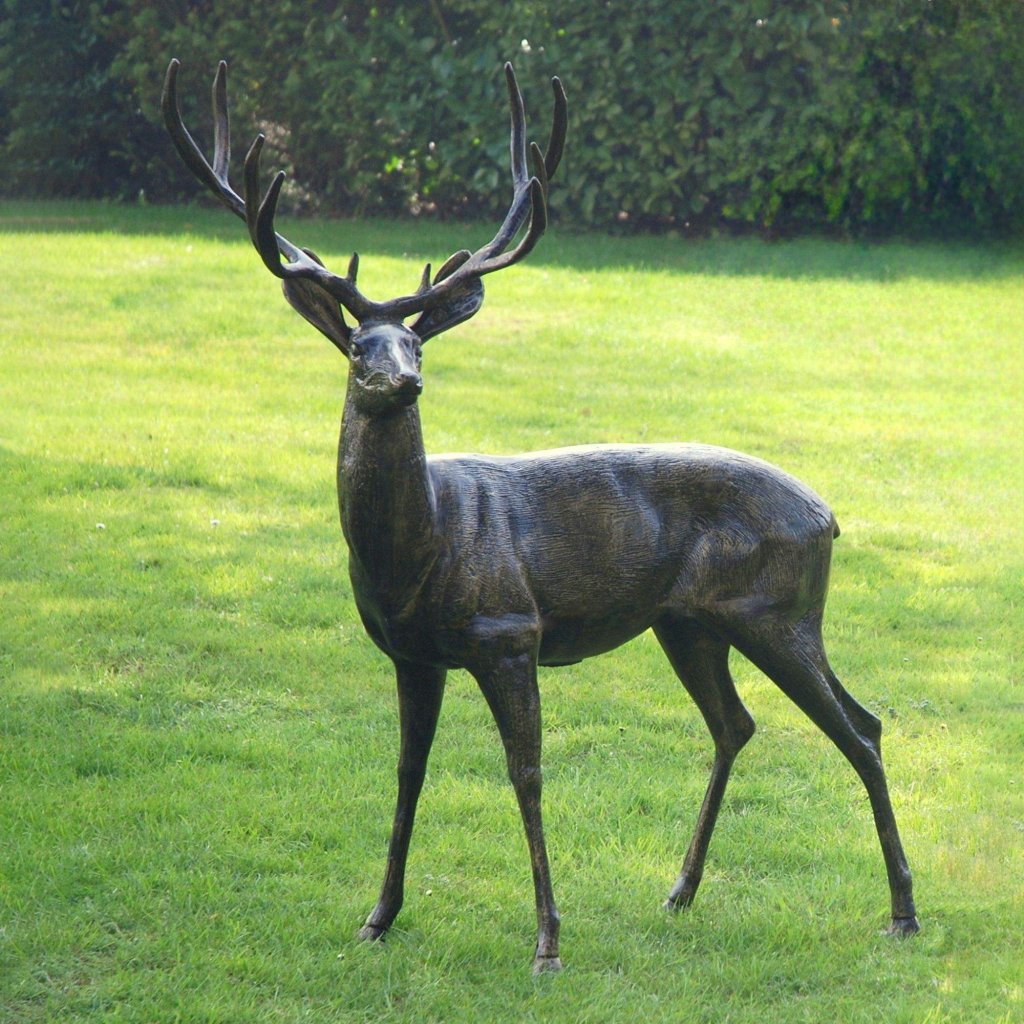 Large Stag Garden Sculpture bronze statue