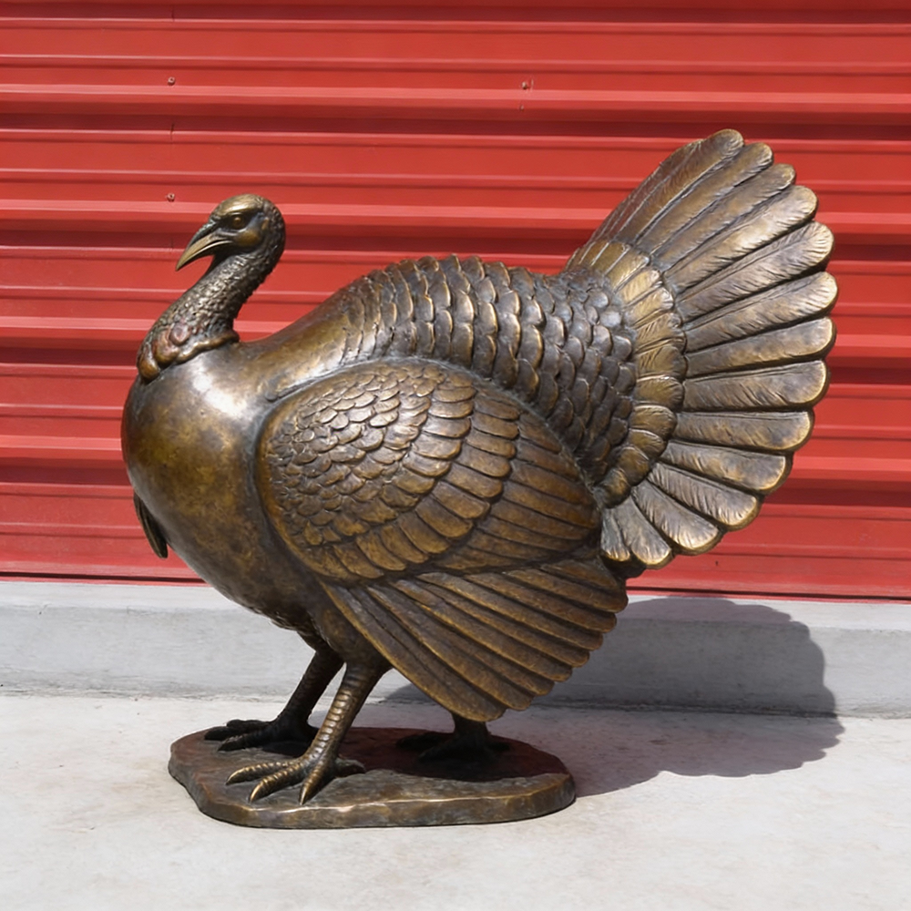 Large Turkey bronze Statue side view