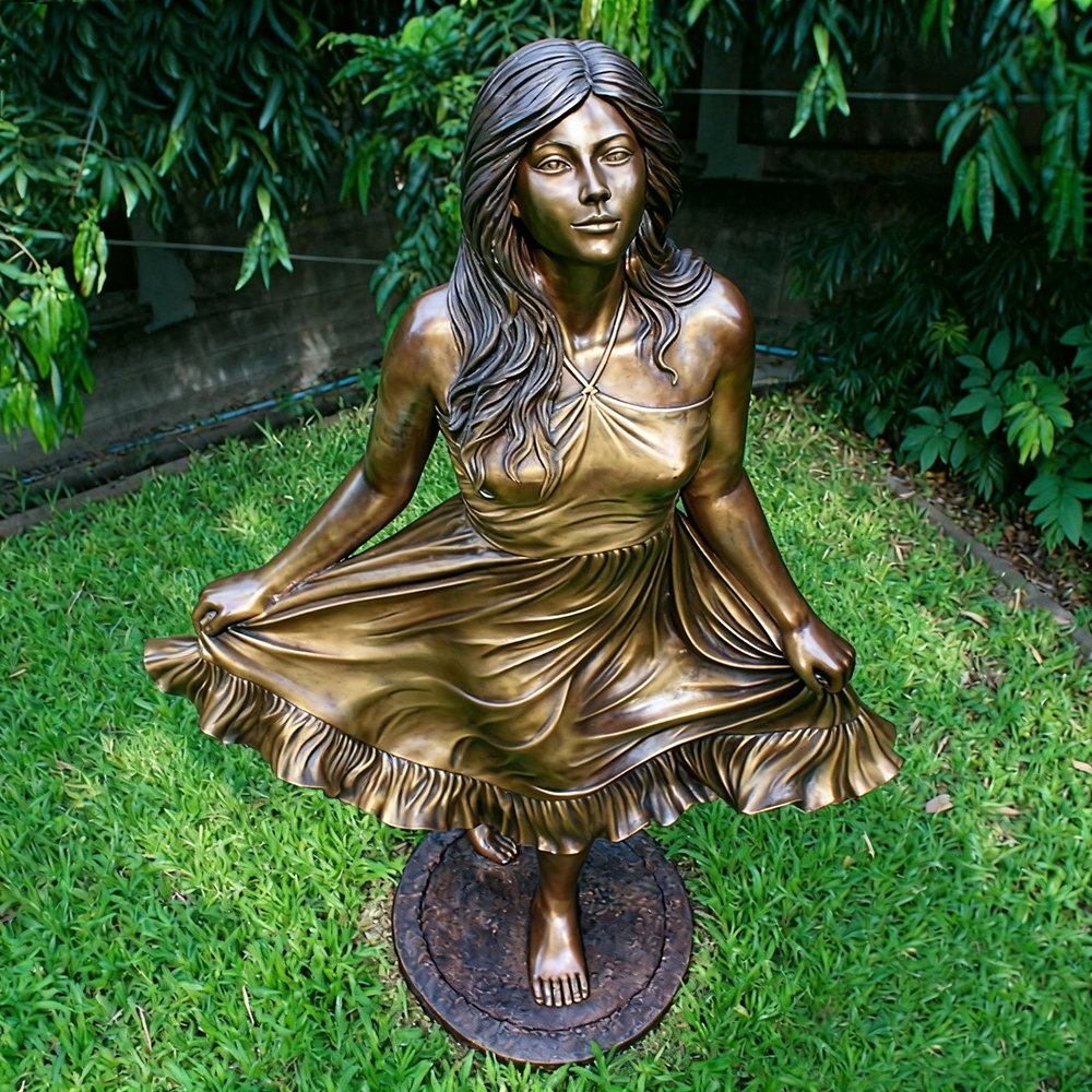 Life Size Female Statue with dress spread shape