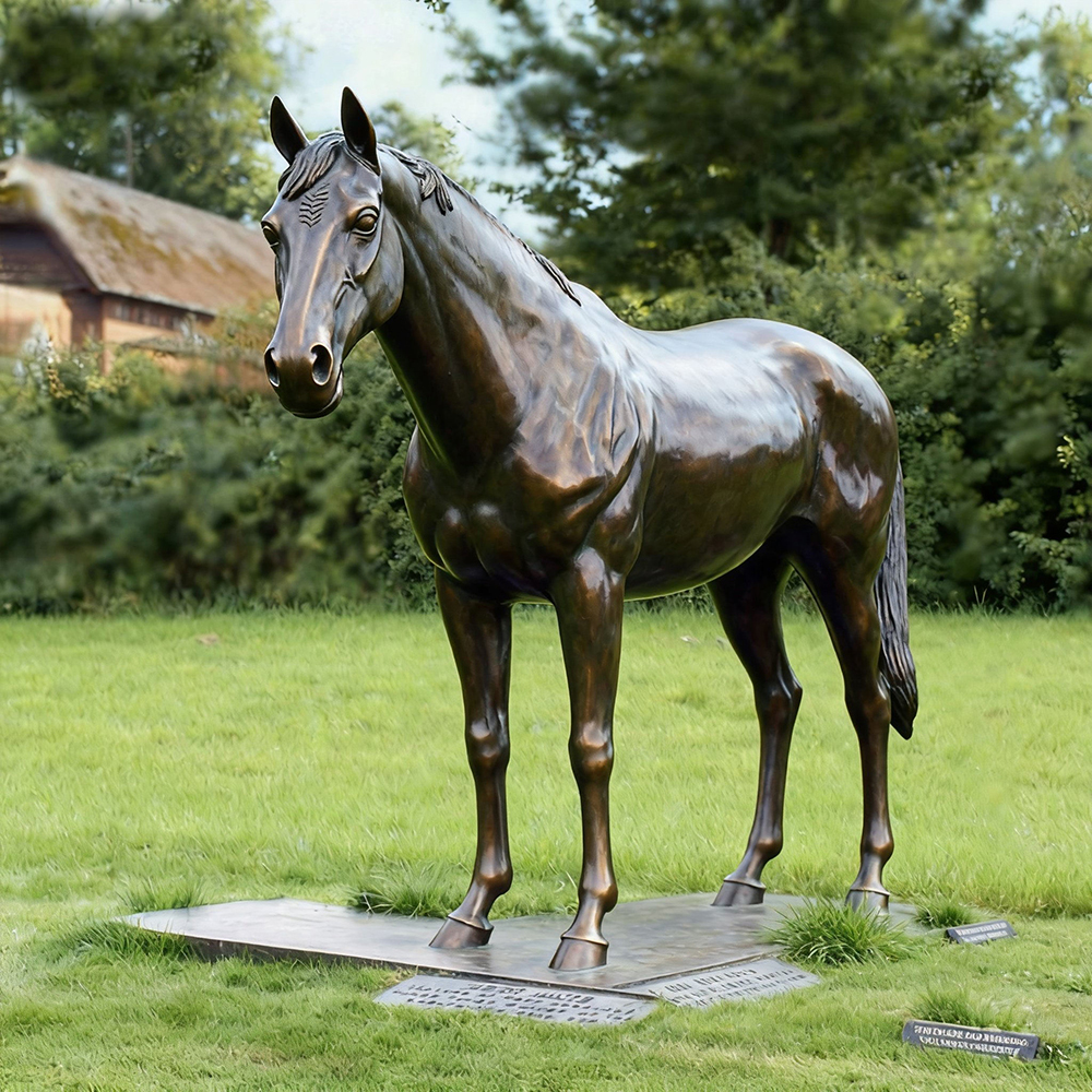 Life Size Horse Sculpture bronze horse front view
