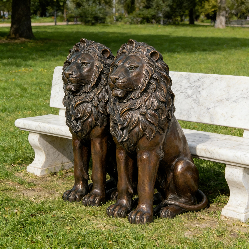 Lion Porch bronze Statues
