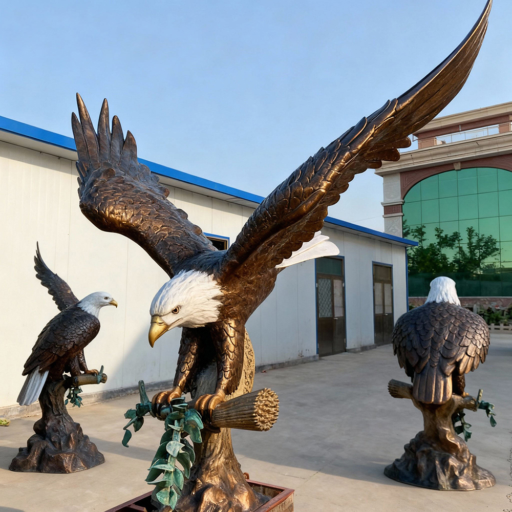 Metal-Eagle-Yard-Art-bronze-statue