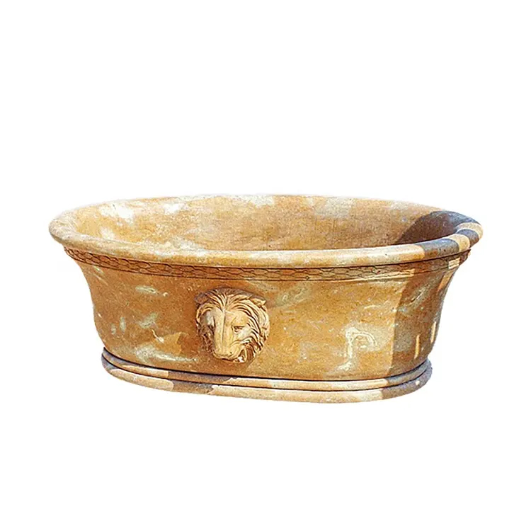 Old Fashioned marble bathing tub with lion head