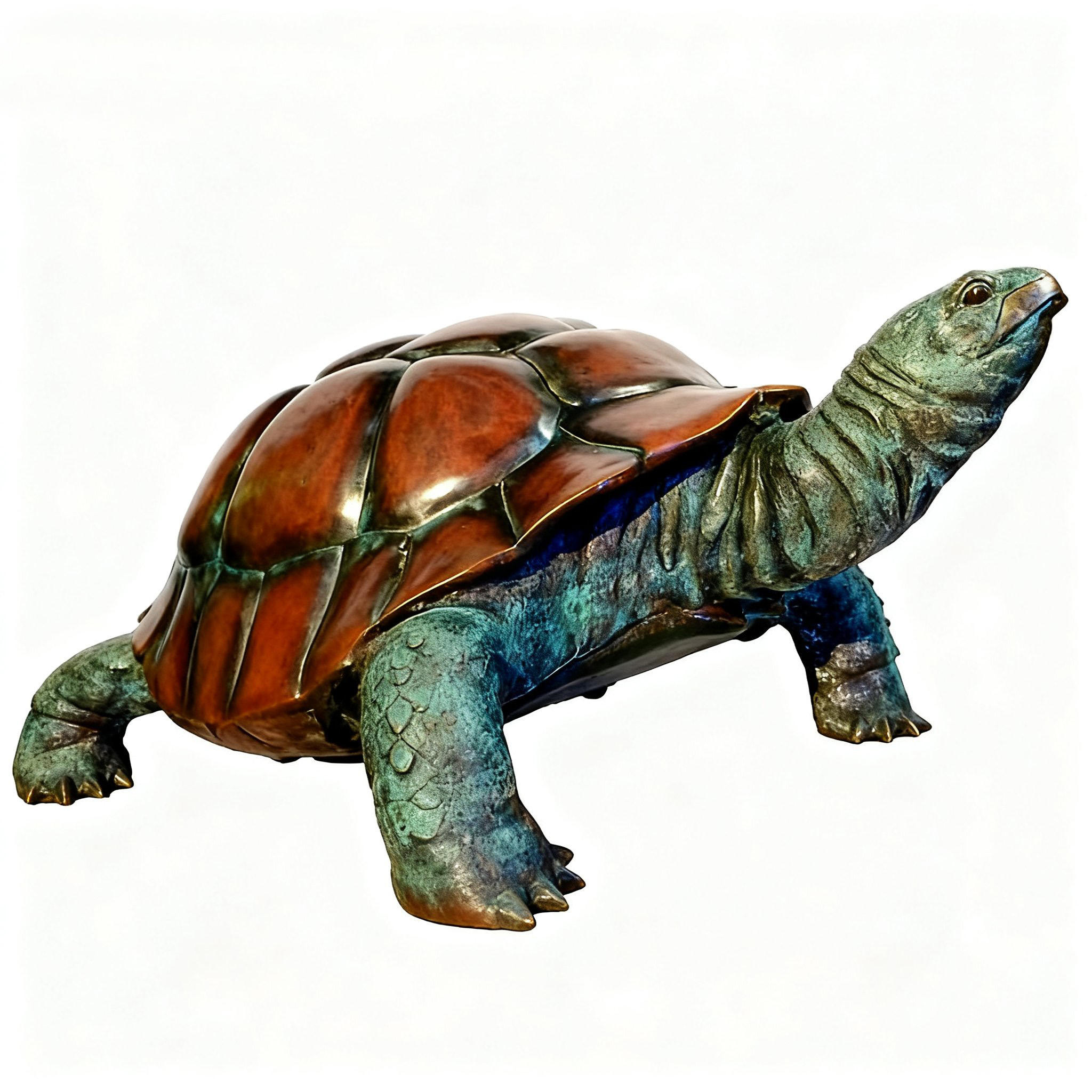 Realistic bronze Yard Turtle Statue