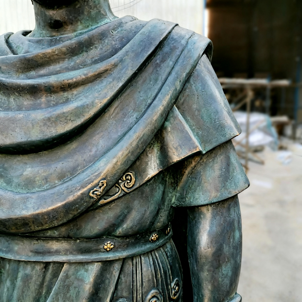 Roman Legionary bronze Statue armor detail