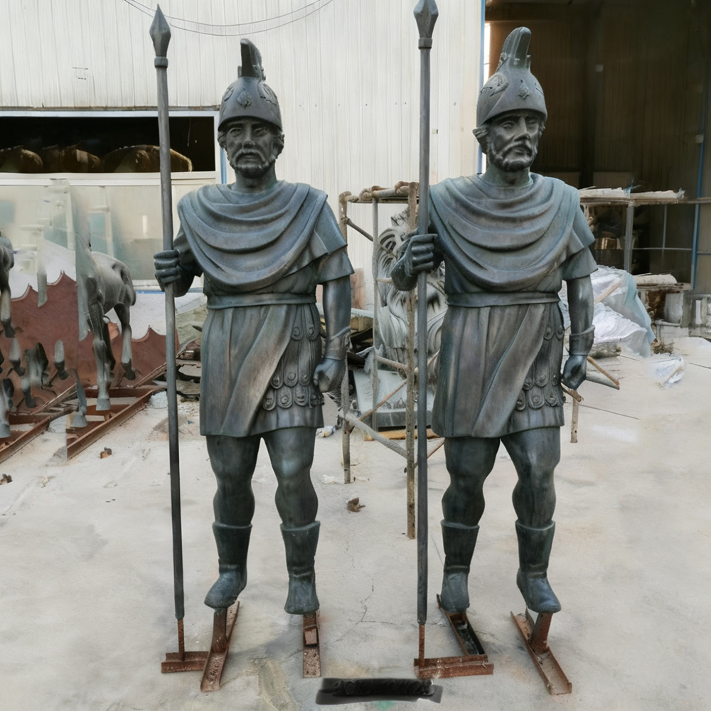 Roman Legionary bronze Statue front view