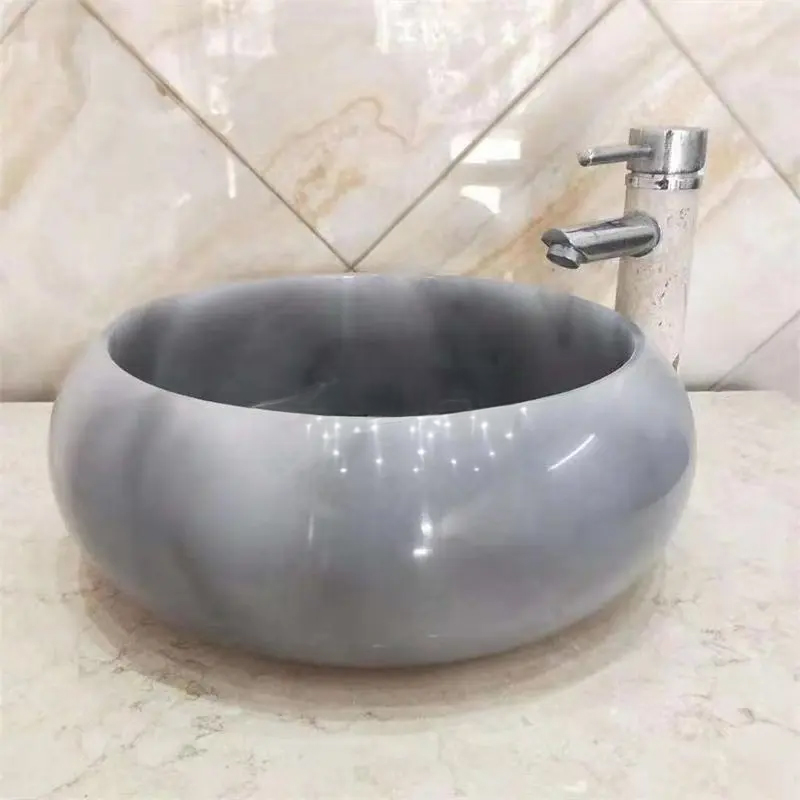 Small Round Sink Bowl marble grey