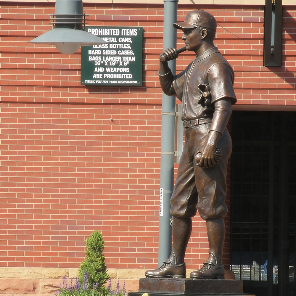 The Player Statue Coors Field bronze side