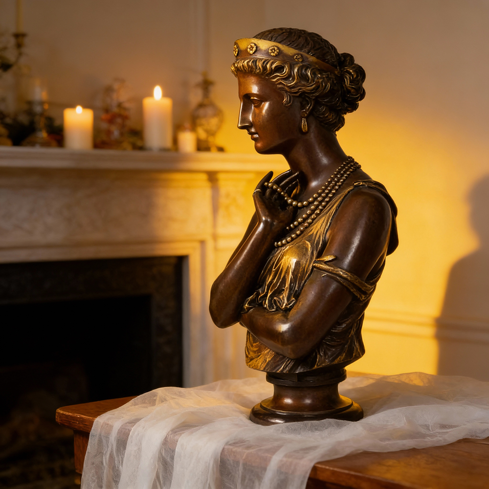 antique bronze Helen of Sparta Statue