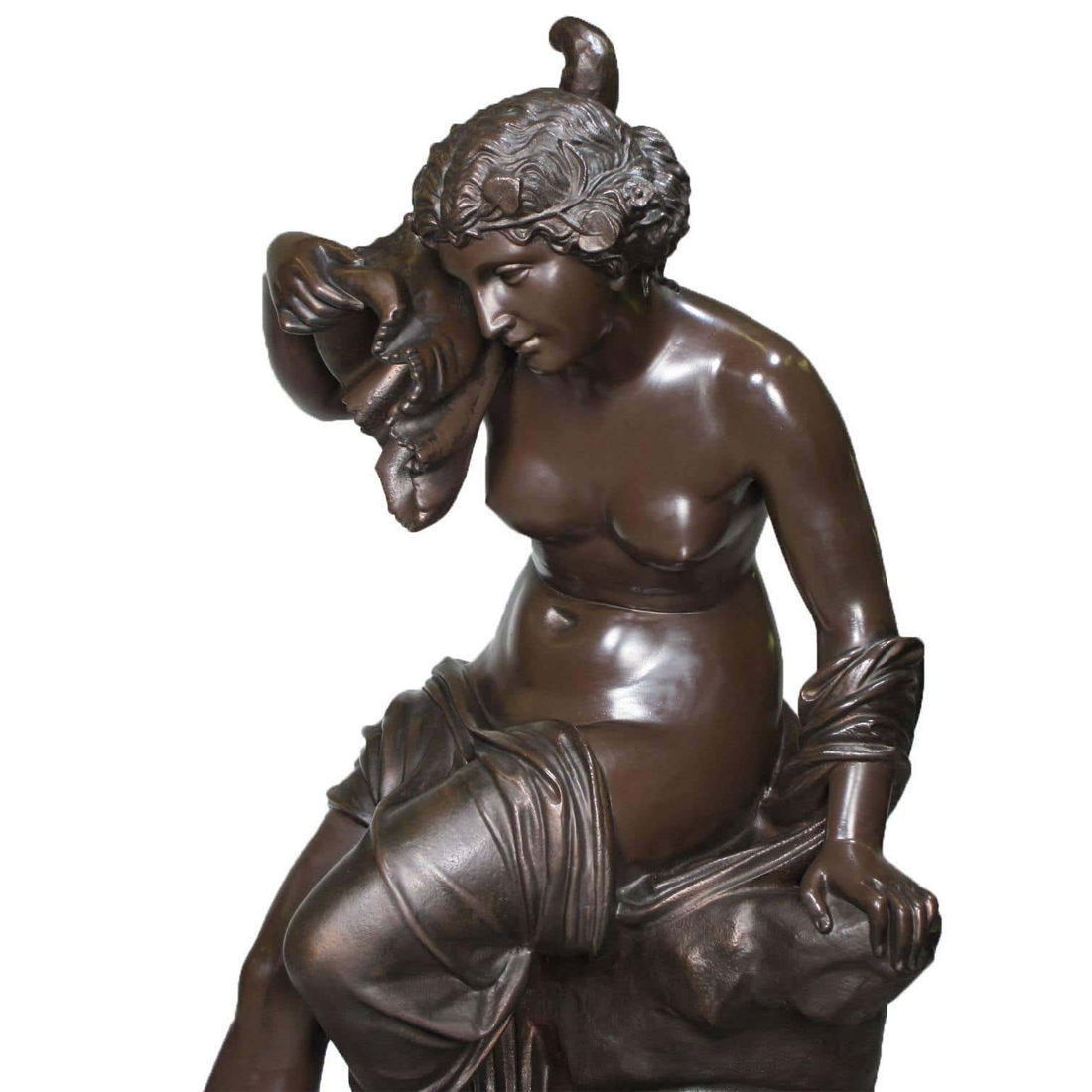 antique style bronze Nude Maiden Statue