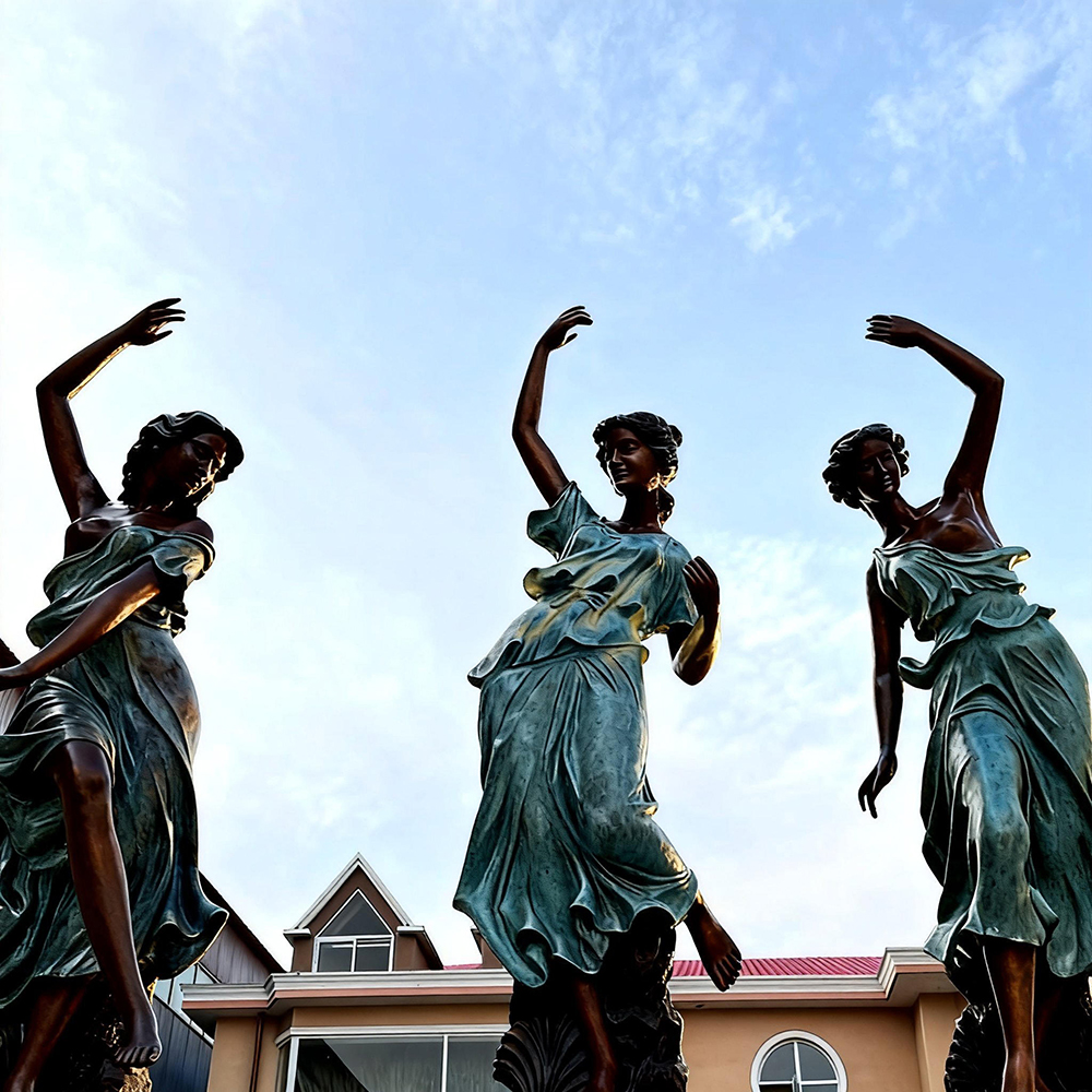 artistic bronze Dancing Female Statue