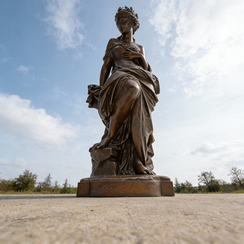 bronze-Antique-Woman-Statue-low-angle2