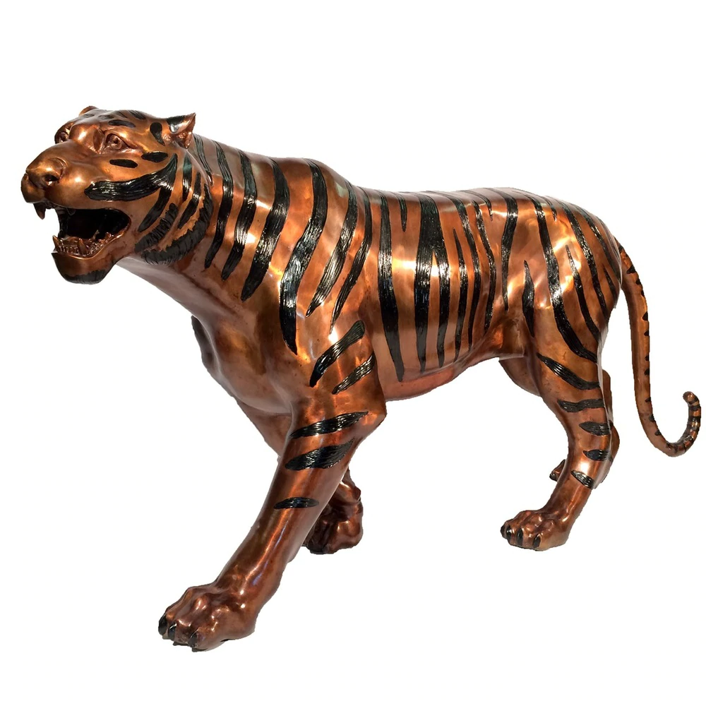 bronze Big Tiger Statue walking sculpture