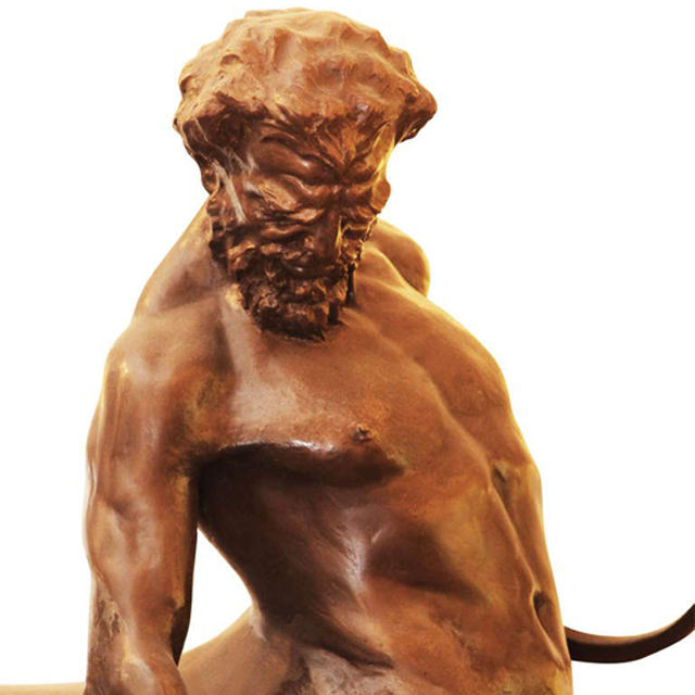 bronze Bronze Centaur Statue muscular torso detail