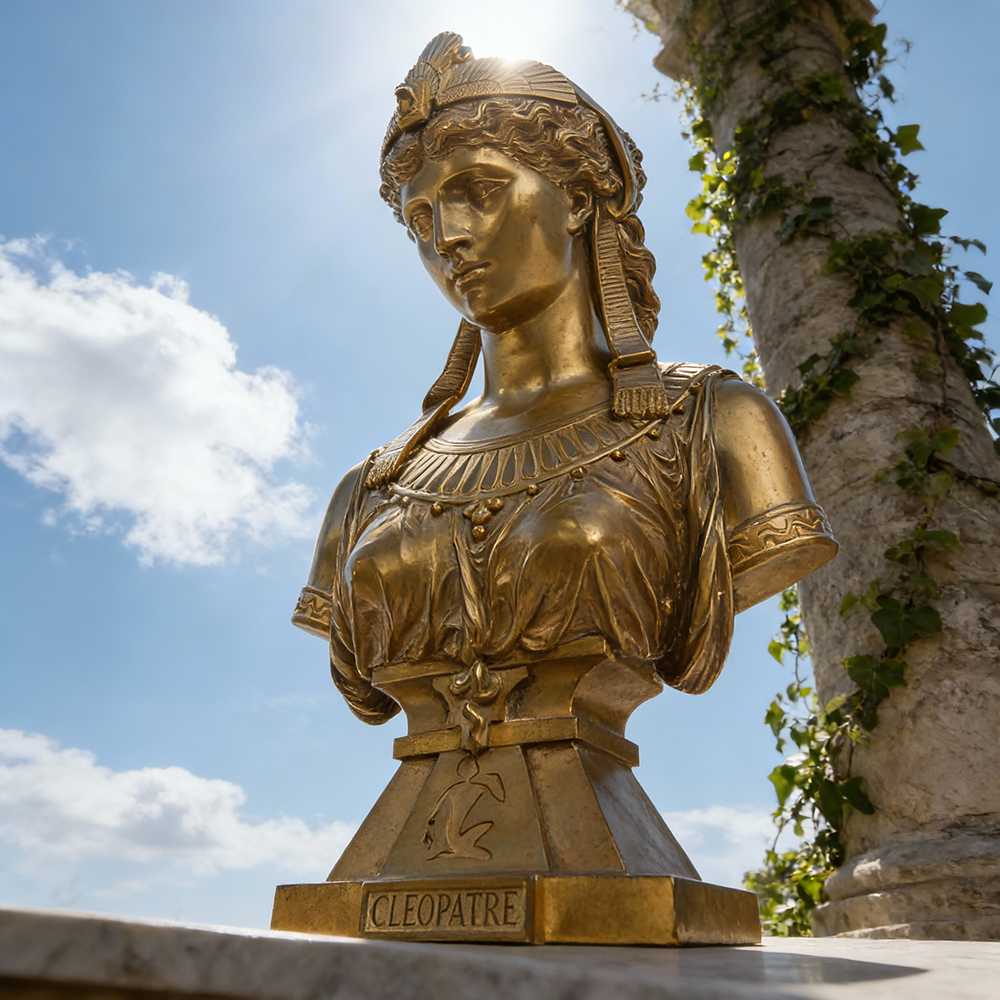 bronze Cleopatra Head Bust statue