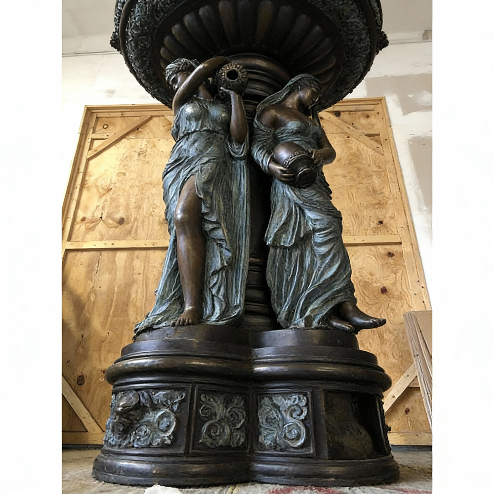 bronze Fountain Lady full fountain
