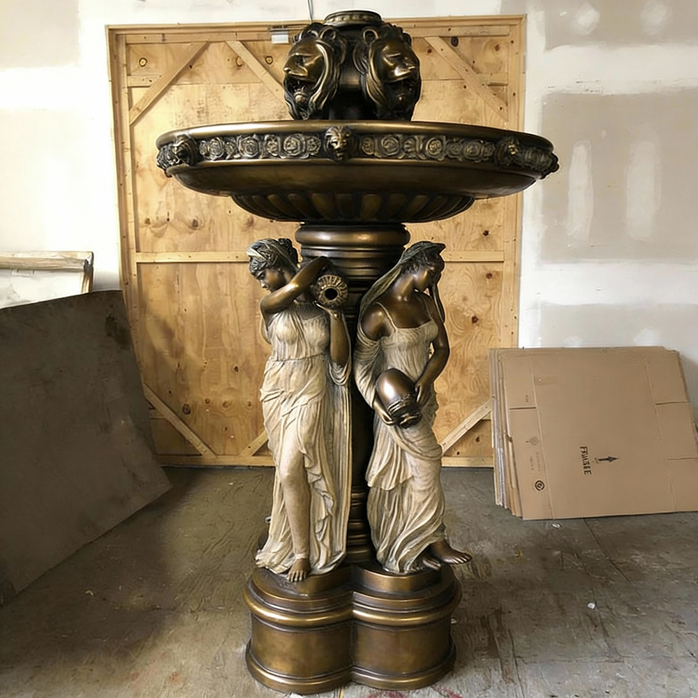 bronze Fountain Lady side profile