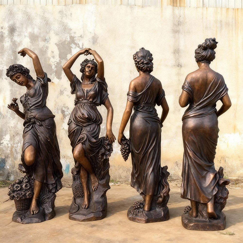 bronze Four Seasons Statues Garden