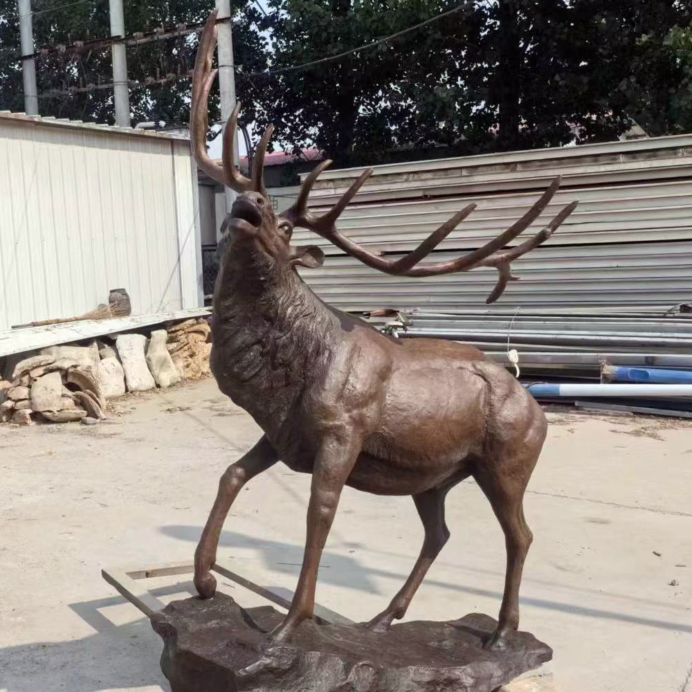 bronze Large Deer Ornament bugling elk statue