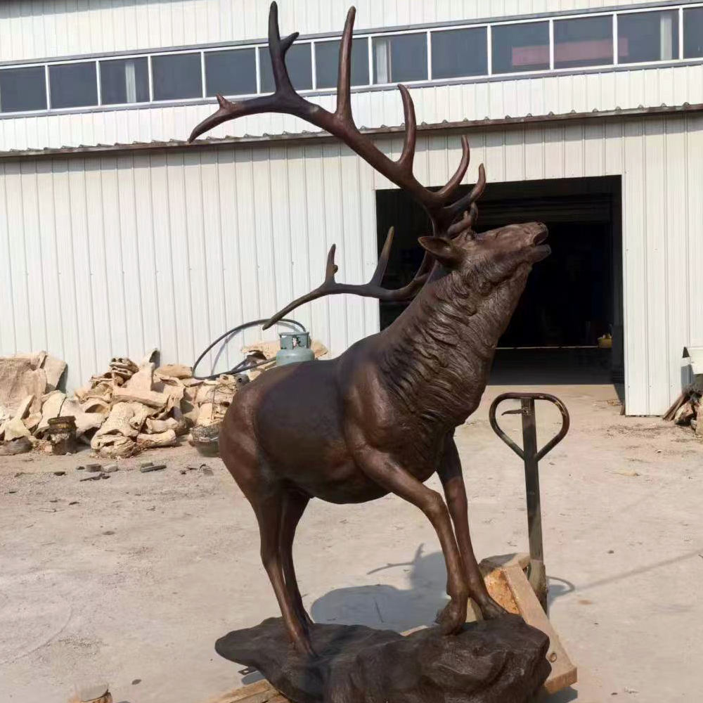 bronze Large Deer Ornament wildlife statue