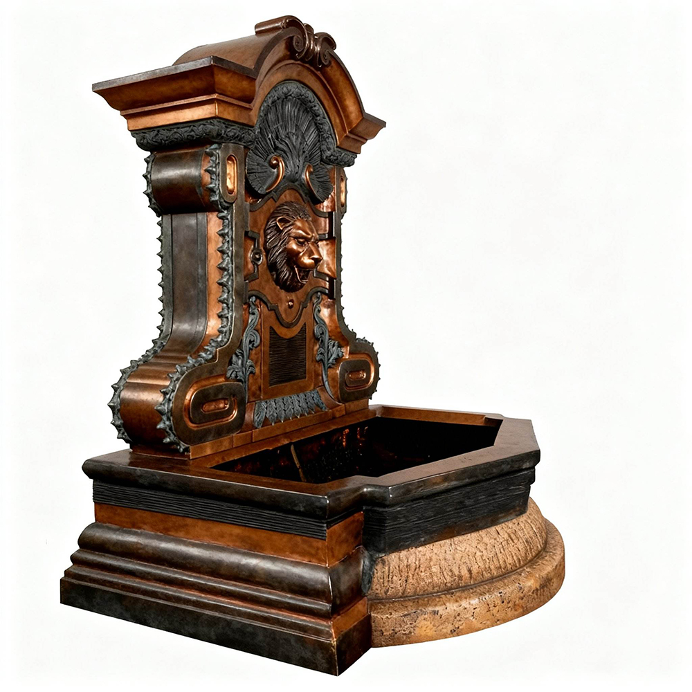 bronze Large Lion Head Water garden Fountain sculpture