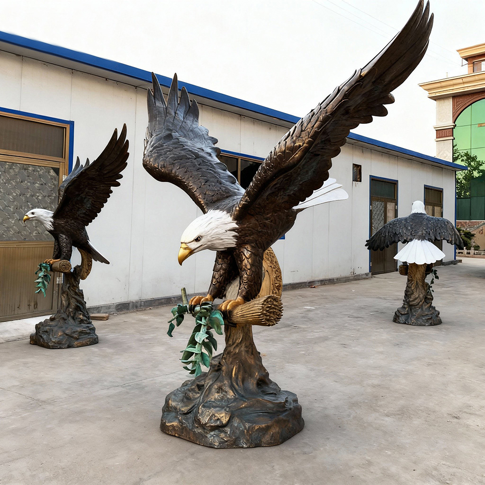 bronze-Metal-Eagle-Yard-Art-statue