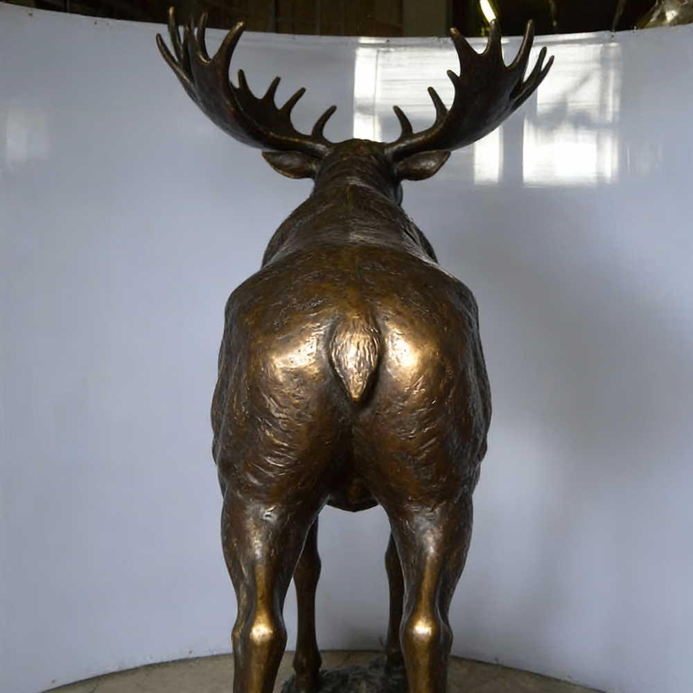 bronze Moose Sculpture Life Size rearing pose