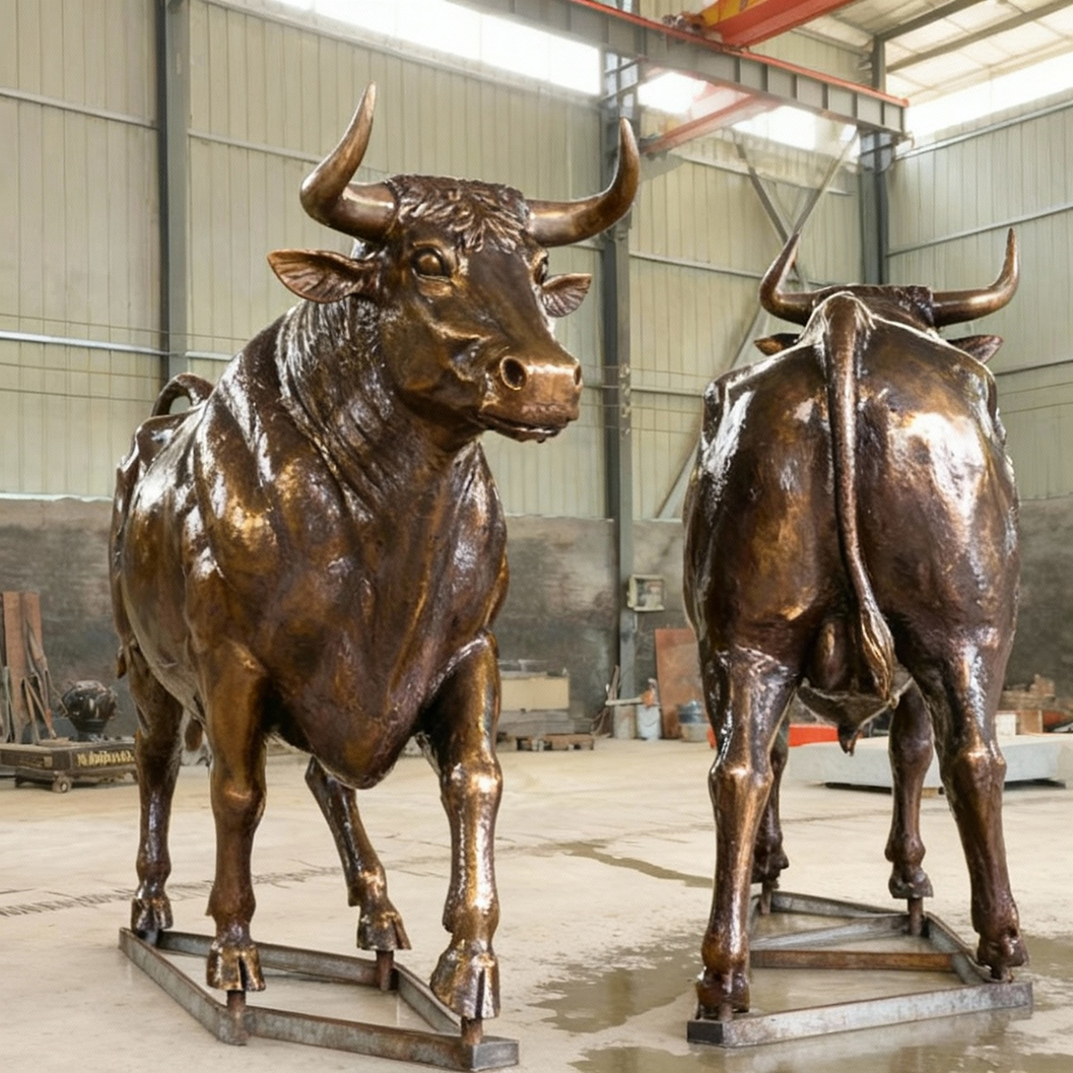 bronze Ox Sculpture inspired by spanish bull statue